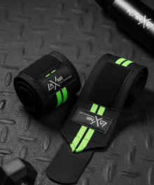 LAXNR Wrist Support Bands (Black/Neon Green)