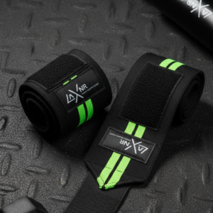 LAXNR Wrist Support Bands (Black/Neon Green)