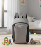 LAXNR Lightweight Mini Backpack – Cute Grey Bag for Kids, Boys & Girls