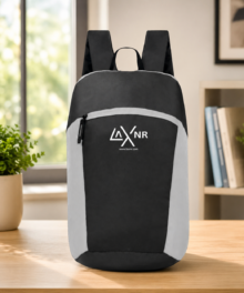 LAXNR Lightweight Mini Backpack – Cute Black Bag for Kids, Boys & Girls
